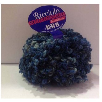 BBB Ricciolo – Plava 40% vuna, 57% akril, 3% poliamid
