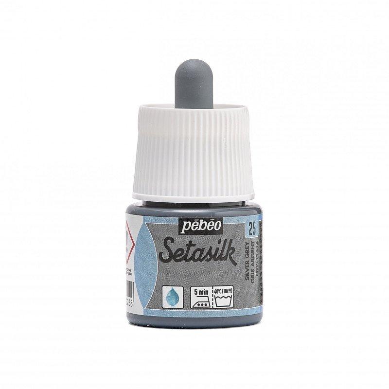Boja za svilu Setasilk - Srebrna siva (25 - silver grey)