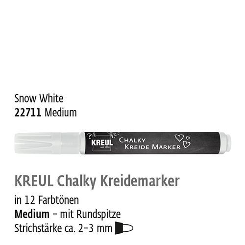 Chalky marker-snow white
