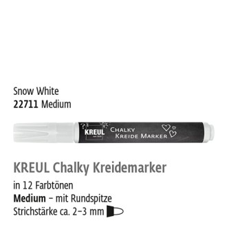 Chalky marker-snow white