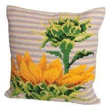 Cross-stitch cushion, 40cm x 40cm, Collection D`Art
