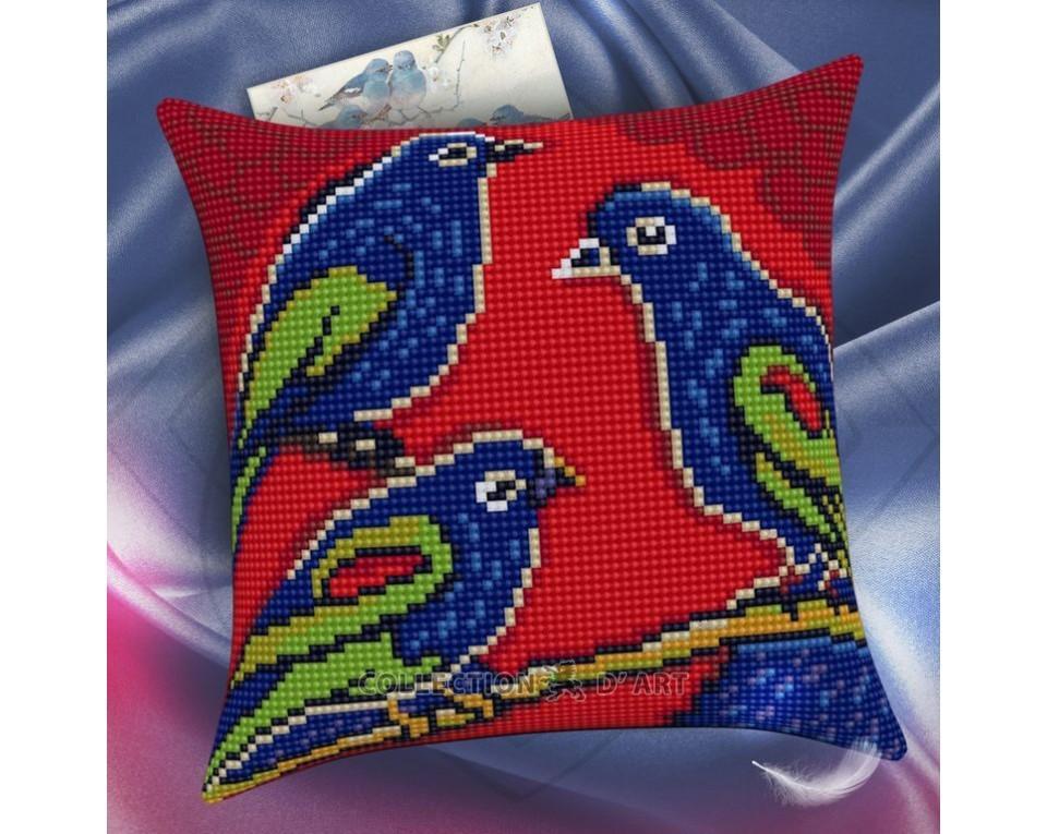 Cross-stitch cushion kit `Combination`, 40cm x 40cm, Collection D`Art