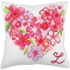 Cross-stitch cushion kit `For you`, 40cm x 40cm, Collection D`Art