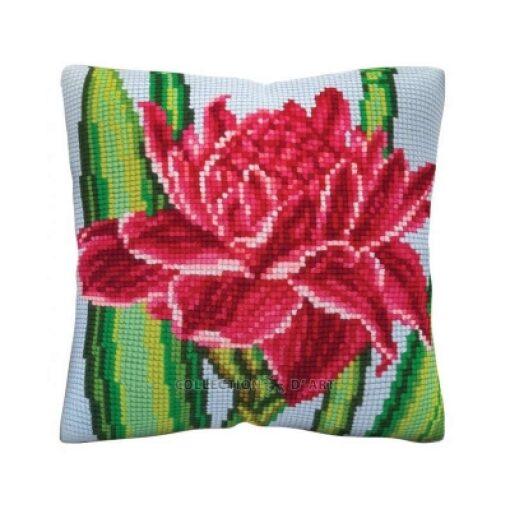 Cross-stitch cushion kit `Lotus`, 40cm x 40cm, Collection D`Art