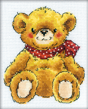 Štampani goblen ` Teddy-bear `; 10.5cm x 13cm