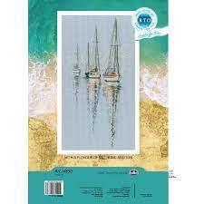 Cross-stitch kits `With the flavour of salt, wind and sun`, 14cm x 26cm, RTO