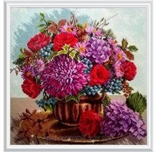 Diamond embroidery mosaic kit `Autumn bunch`, 40cm x 40cm, Collection D`Art