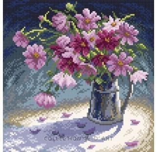 Diamond embroidery mosaic kit `Bouquet in the light`, 27cm x 27cm, Collection D`