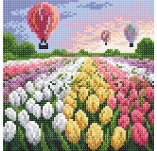 Diamond embroidery mosaic kit  `Evening in Holland`, 20cm x 20cm, Collection D`A