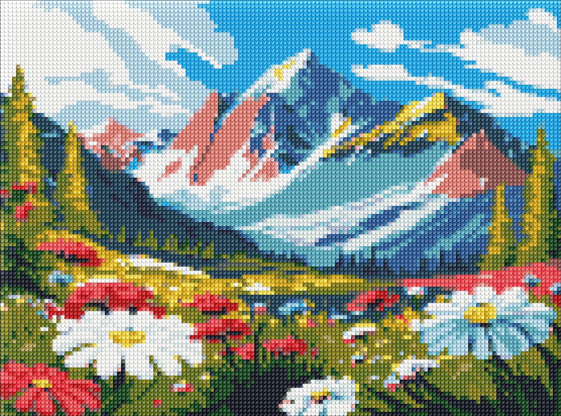 Diamond Mosaic Planinski pejzaž 30x40cm