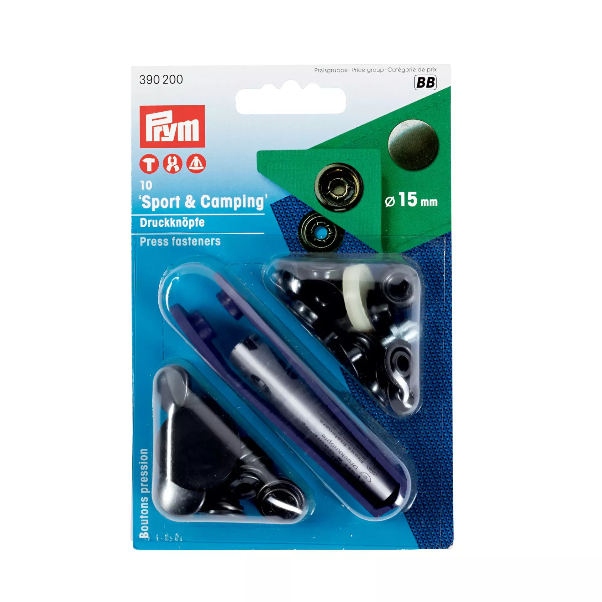 Drikeri  Sport kamping 15mm crni 10kom