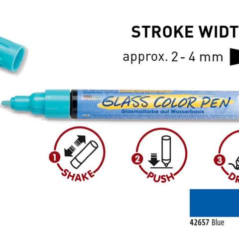Glass Color Pen - Blue