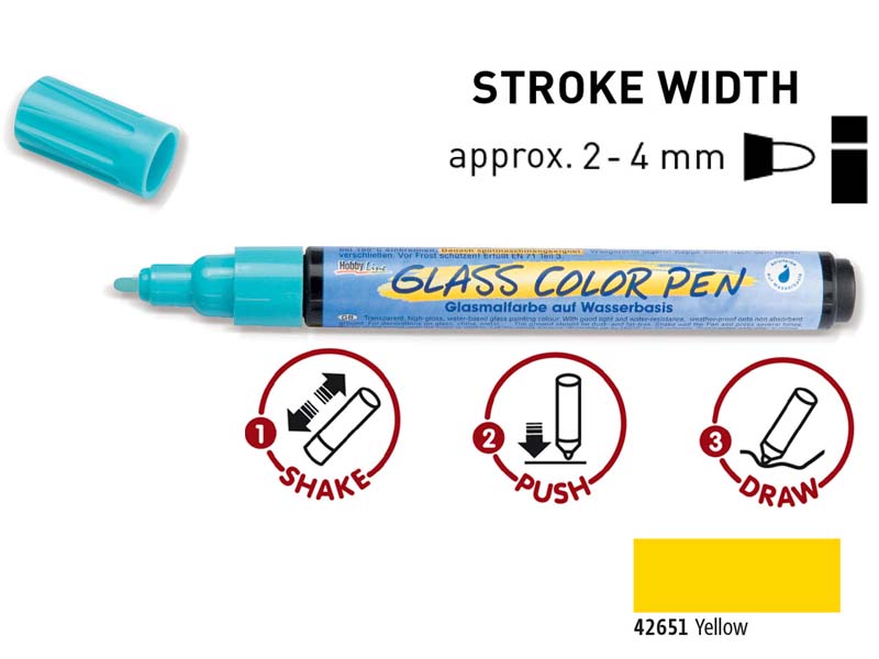 Glass Color Pen - Yellow