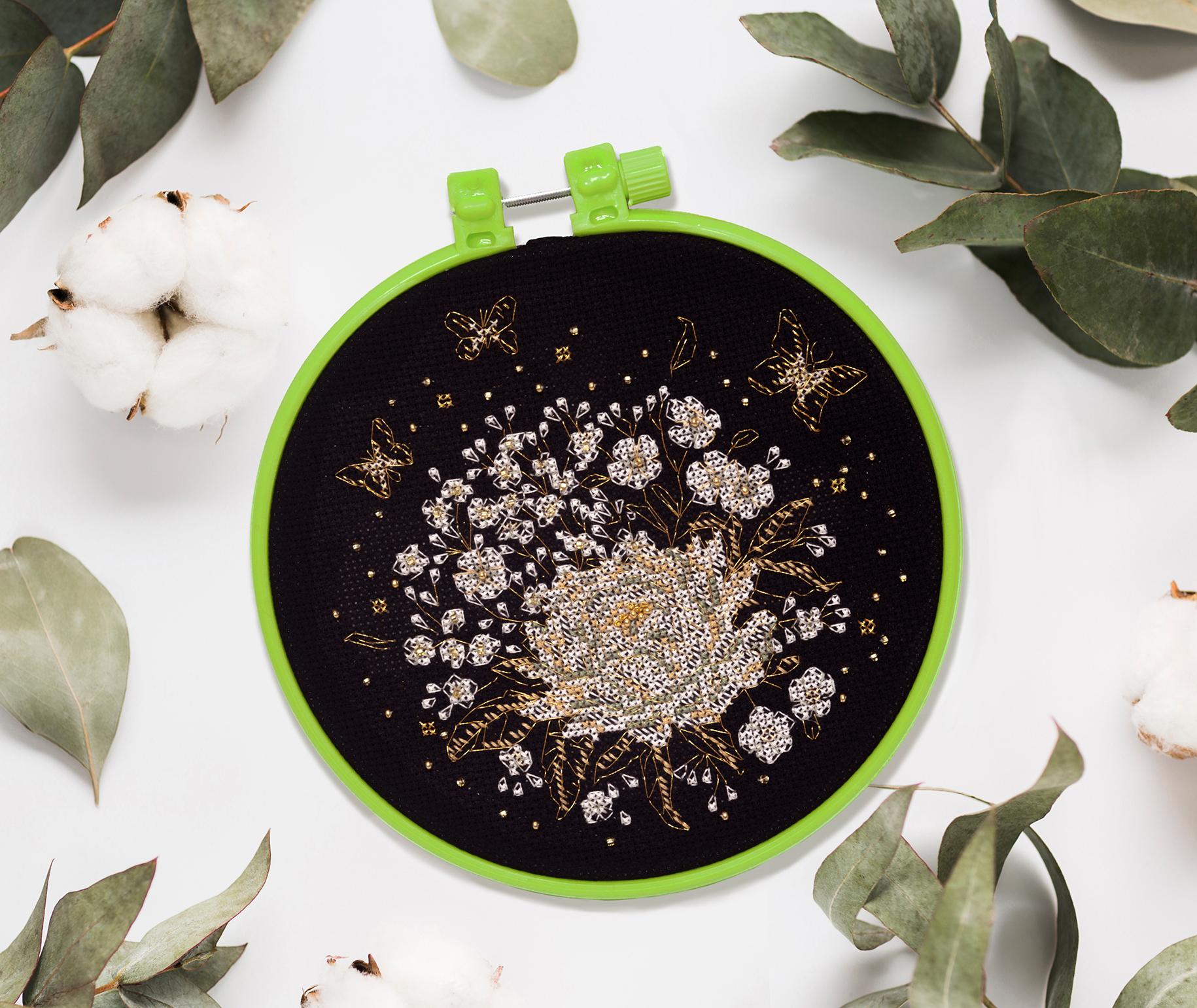 Goblen set sa obručem - Cvet