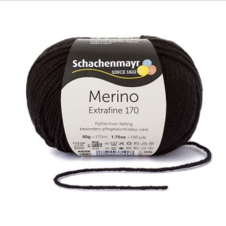 Merino Extrafine 170 – Crna 100% vuna