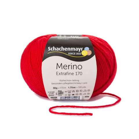 Merino Extrafine 170 – Crvena 100% vuna