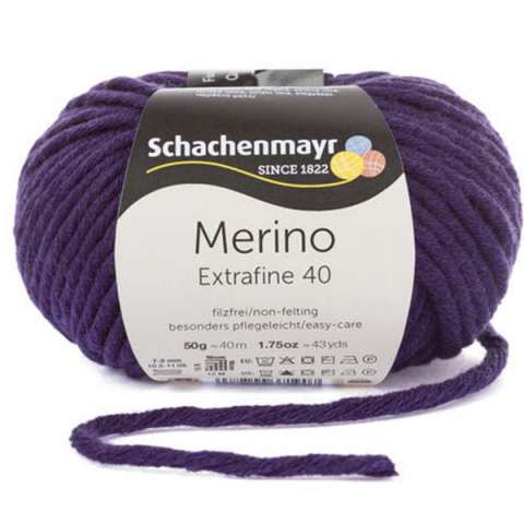 Merino Extrafine 40 – Tamno ljubičasta 100% vuna