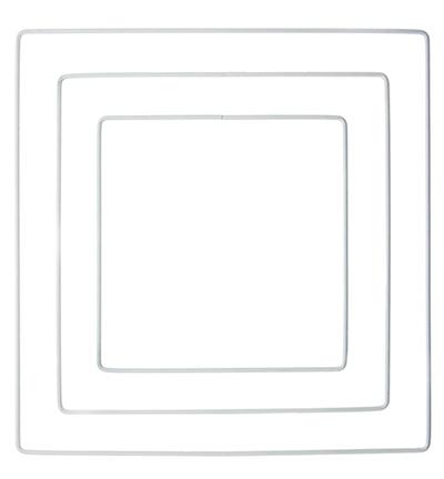 metal ring square 20x20cm white