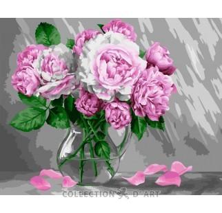 Painting by Number `Superb peonies`, 50cm x 40cm, Collection D`Art