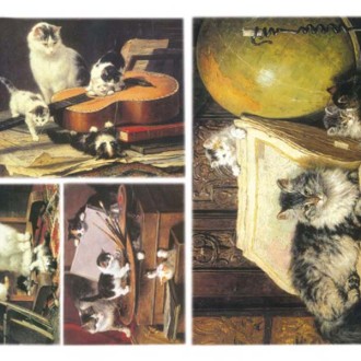 Papir za Decoupage - Art cats