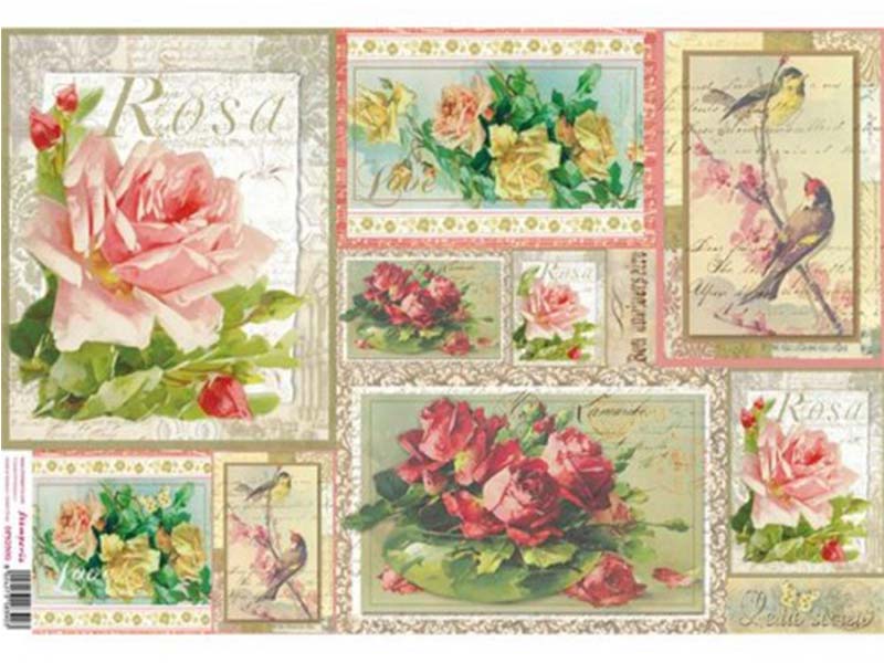 Papir za Decoupage - Roses panels