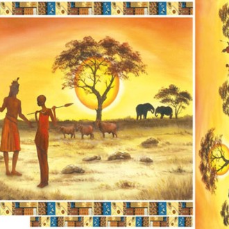 Papir za Decoupage - Sunset with Masai