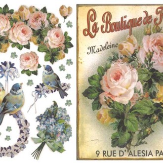 Papir za Decoupage - Vintage flowers