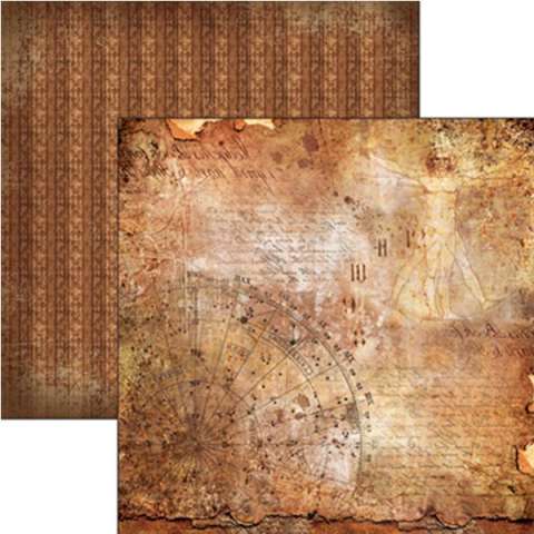 Papiri za  Scrapbooking - Leonardo - Studi e proge  30.5 x 30.5cm