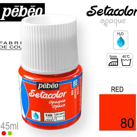 PEBEO SETACOLOR  OPAQUE 45ML RED