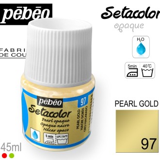 PEBEO SETACOLOR PEARL OPAQUE 45ML PEARL GOLD