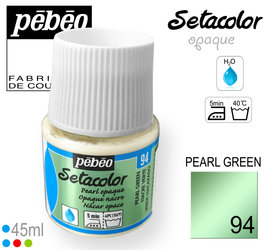 PEBEO SETACOLOR PEARL OPAQUE 45ML PEARL GREEN