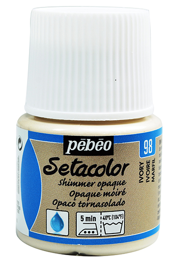 PEBEO SETACOLOR   SHIMMER OPAQUE  45ML IVORY
