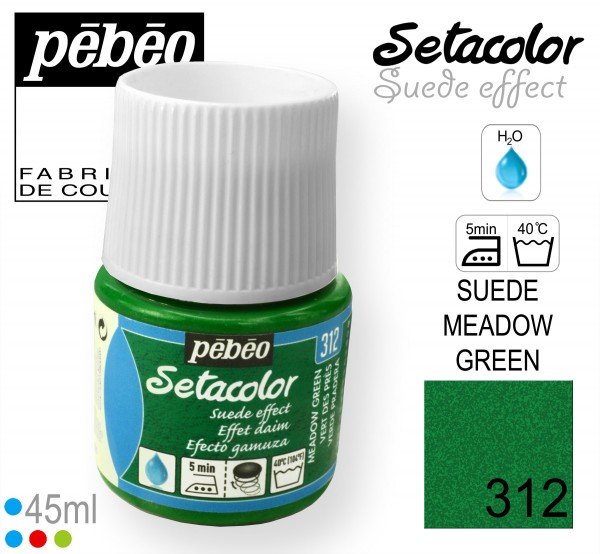 PEBEO SETACOLOR  SUEDE  EFFECT  45ML MEADOW  GREEN
