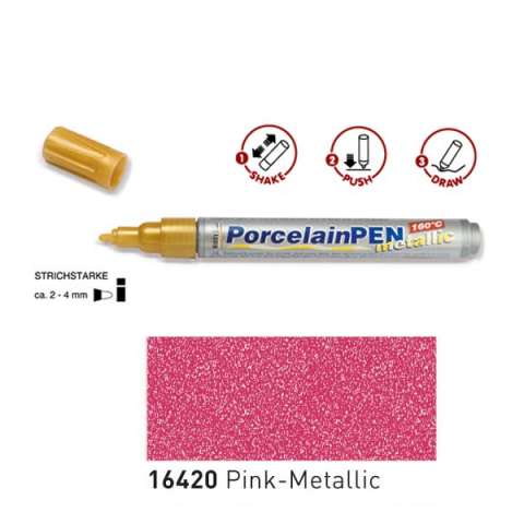 Porcelain Pen Metallic - Pink