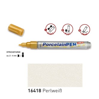 Porcelain Pen Metallic - Pearl White