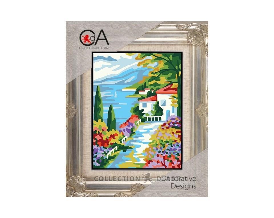 Printed tapestry kit, 14cm x 18cm, Collection D`Art