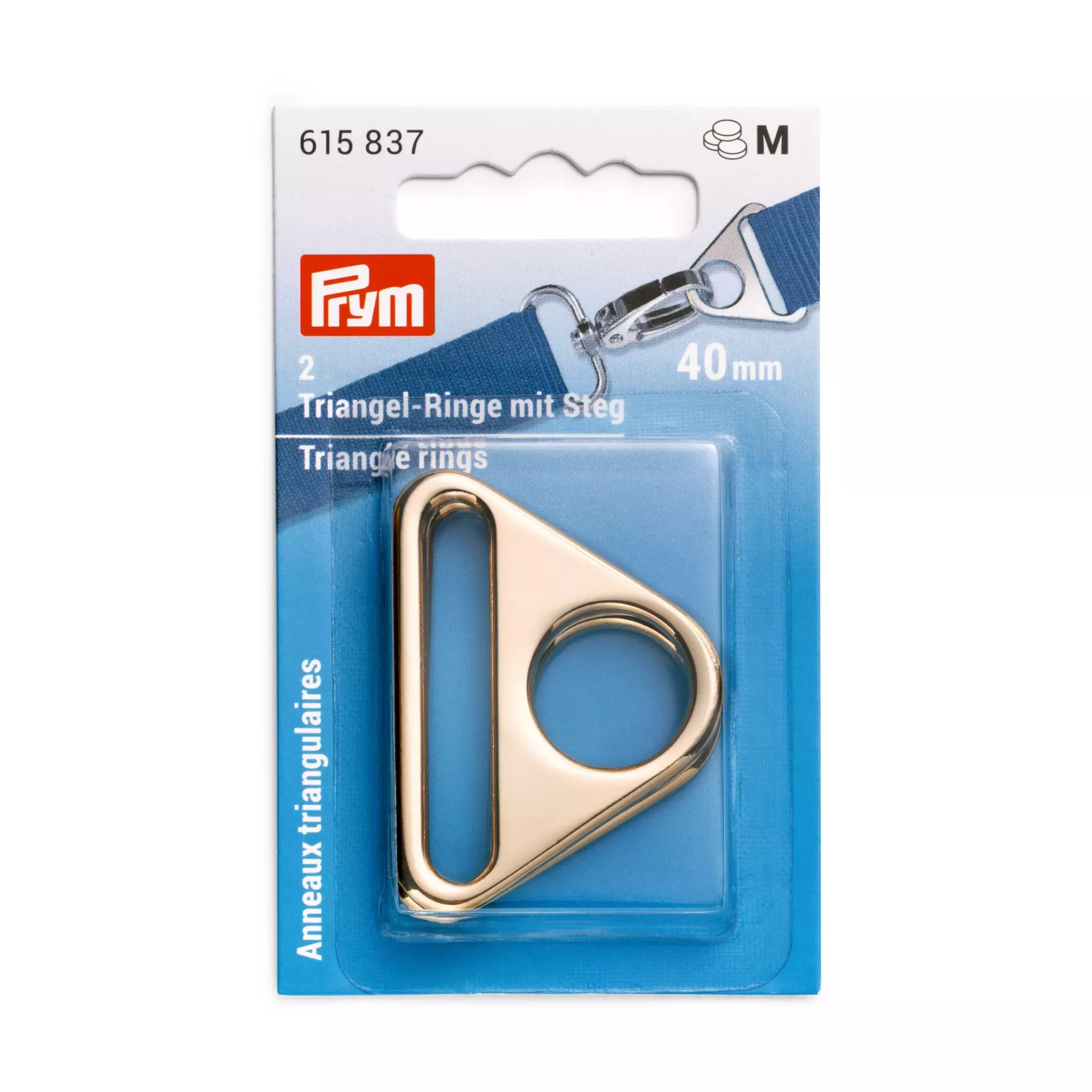 Prym Trouglasta alka, 40mm, zlatne boje