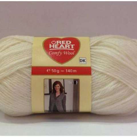 RED HEART Comfy Wool - Bela 100% vuna
