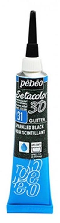 SETA 3D GLITTER 20ML SPARKLING BLACK
