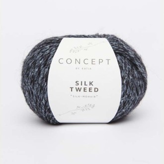Silk Tweed – Teget 72% svila, 14% moher, 9% poliamid, 5% vuna
