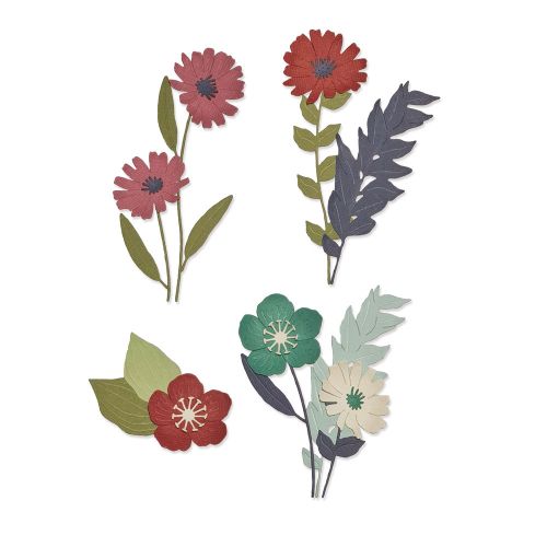 SIZZIX THINLITS SEKAČ  Wild Blooms #1 by Lisa Jones