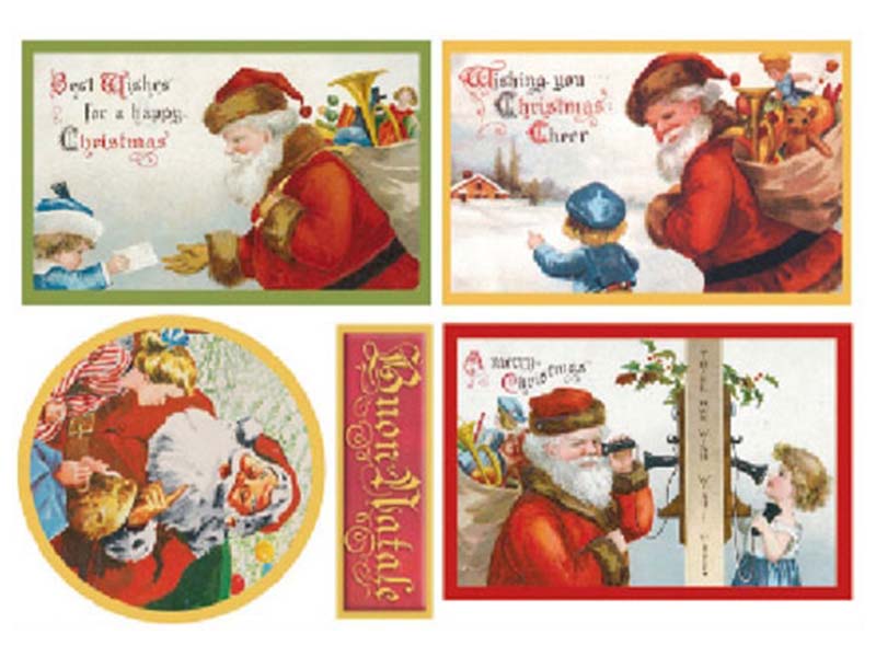 Štampani filc - Santa Claus Postcard