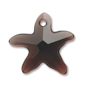 Swarovski Starfish Pendant- braon