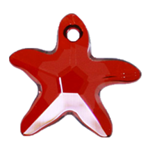 Swarovski Starfish Pendant- crvena