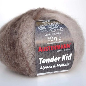 TENDER KID - Bež/braon -  40% alpaka, 20% moher, 25% poliamid, 15% vuna