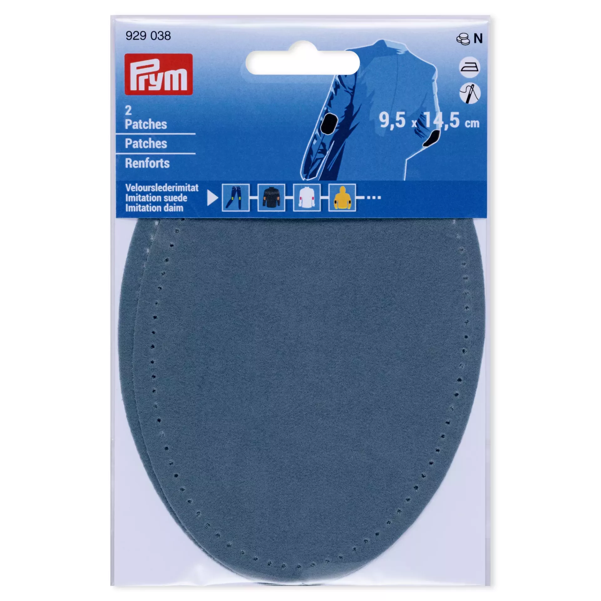 Zakrpe velur-imitacija kože 10x14 plava